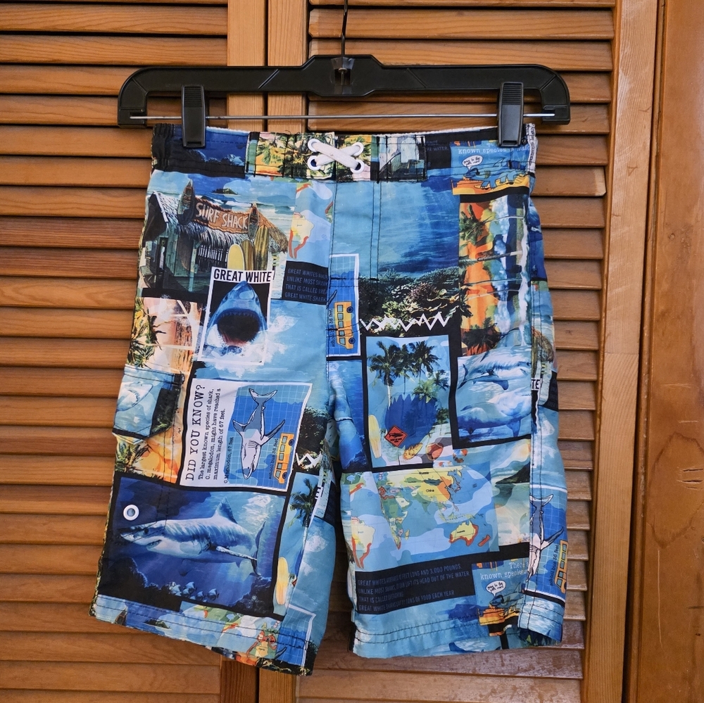 EUC Ocean Pacific Boys Swim Board Shorts Size Small